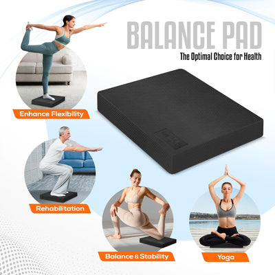 Non-Slip TPE Foam Balance Pad for Yoga and Stability Training, XL, (Open Box) - VMInnovations