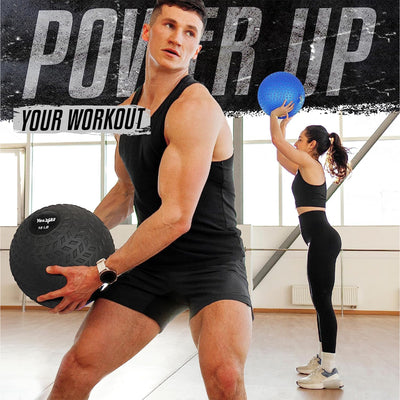 Yes4All 12Lb Slam Ball, Durable Sand Filled Workout Weight Ball,Black (Triangle) - VMInnovations