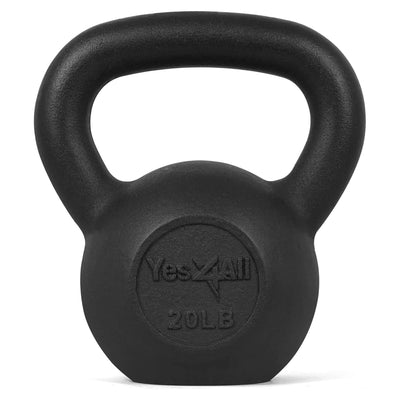 Yes4All Kettlebells, 1 Pair Painted Cast Iron Weights for Home Gym (Open Box)