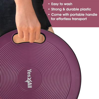 Yes4All Wobble Balance Board, Plastic Stability Trainer with Handles, (Open Box)