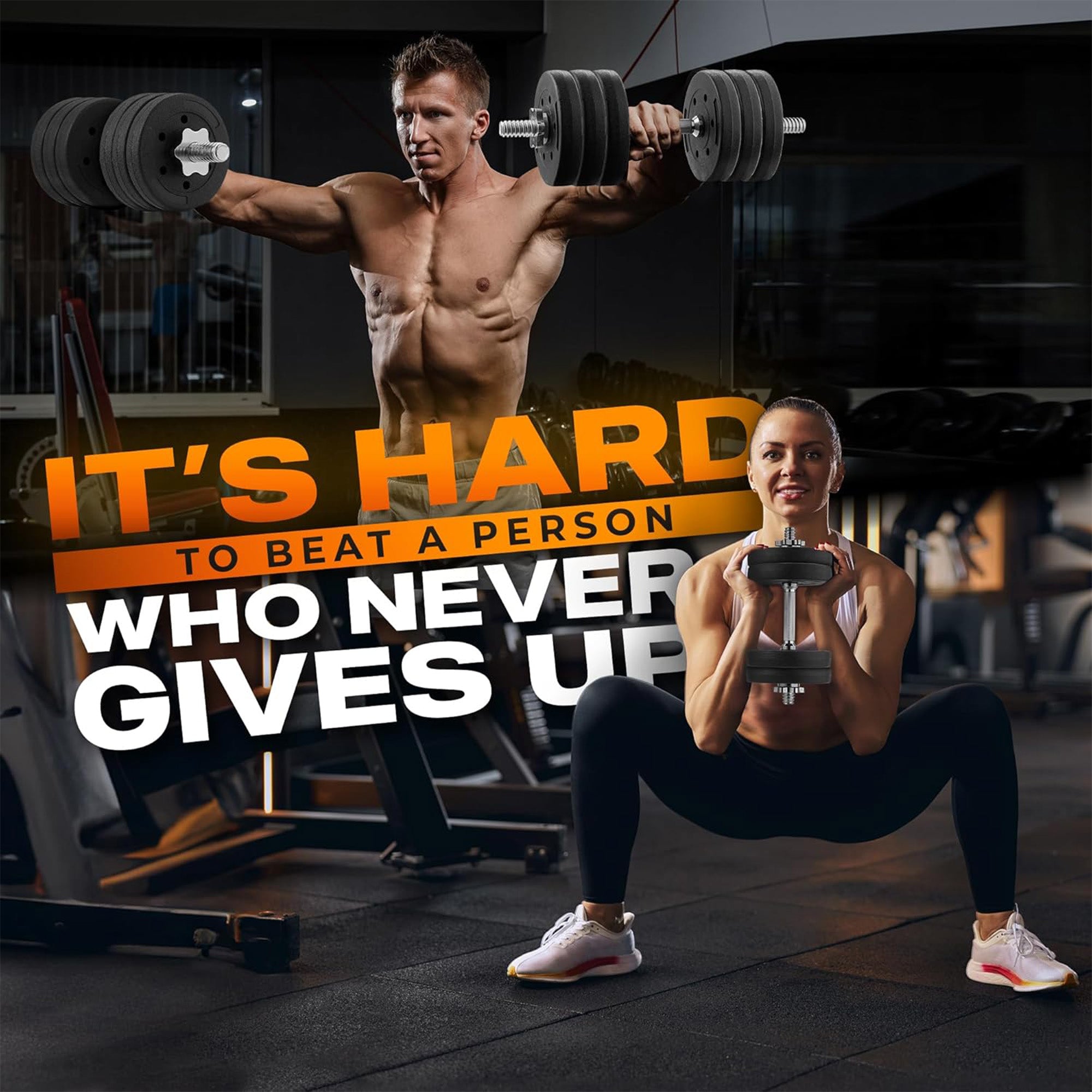 Yes4All Threaded Dumbbell Handle Set with Chrome Non-Slip Grip (Open Box)