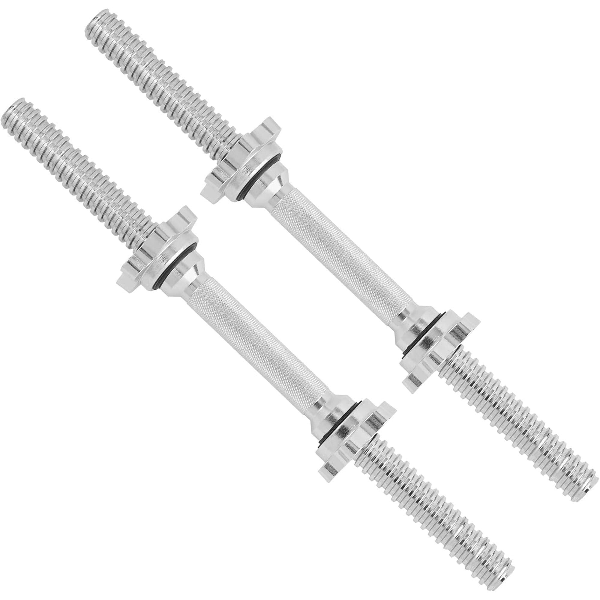 Yes4All Threaded Dumbbell Handle Set with Chrome Non-Slip Grip (Open Box)