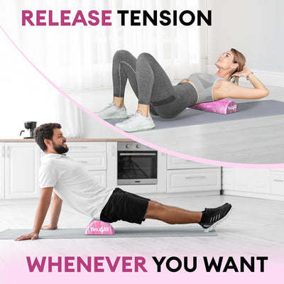 Yes4All EVA Firm Half Round Foam Roller for Exercise, 36 Inch, (Open Box) - VMInnovations