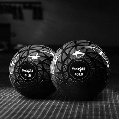 Yes4All 15Lb Slam Ball, Durable Sand Filled Workout Weight Ball, (Open Box) - VMInnovations