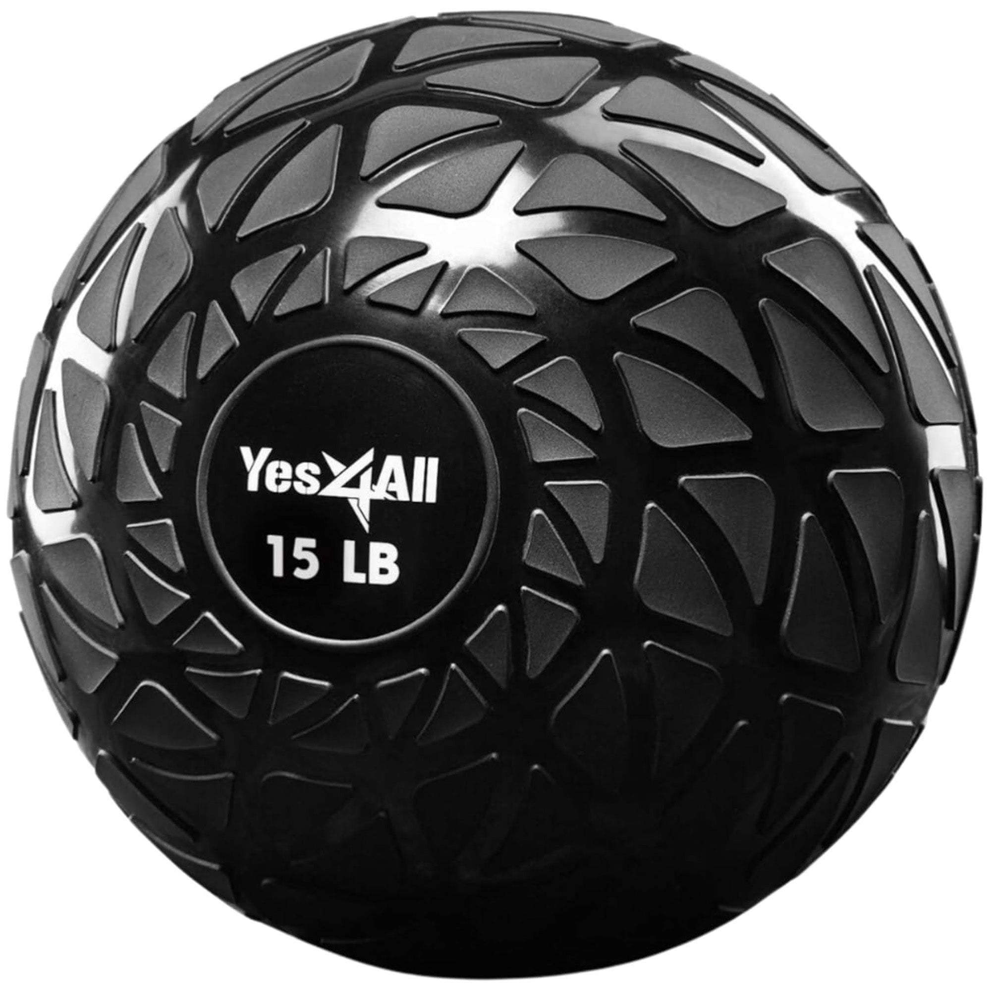 Yes4All 15Lb Slam Ball, Durable Sand Filled Workout Weight Ball, (Open Box) - VMInnovations
