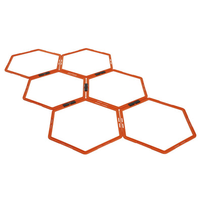 Yes4All Hex Speed Rings w/ Carrying Bag for Agility Footwork Training, Set of 6 - VMInnovations