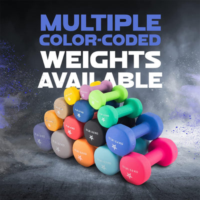 Yes4All 12 Pound Hex Dumbbells,1 Pair Neoprene Cast Iron Hand Weights (Open Box)