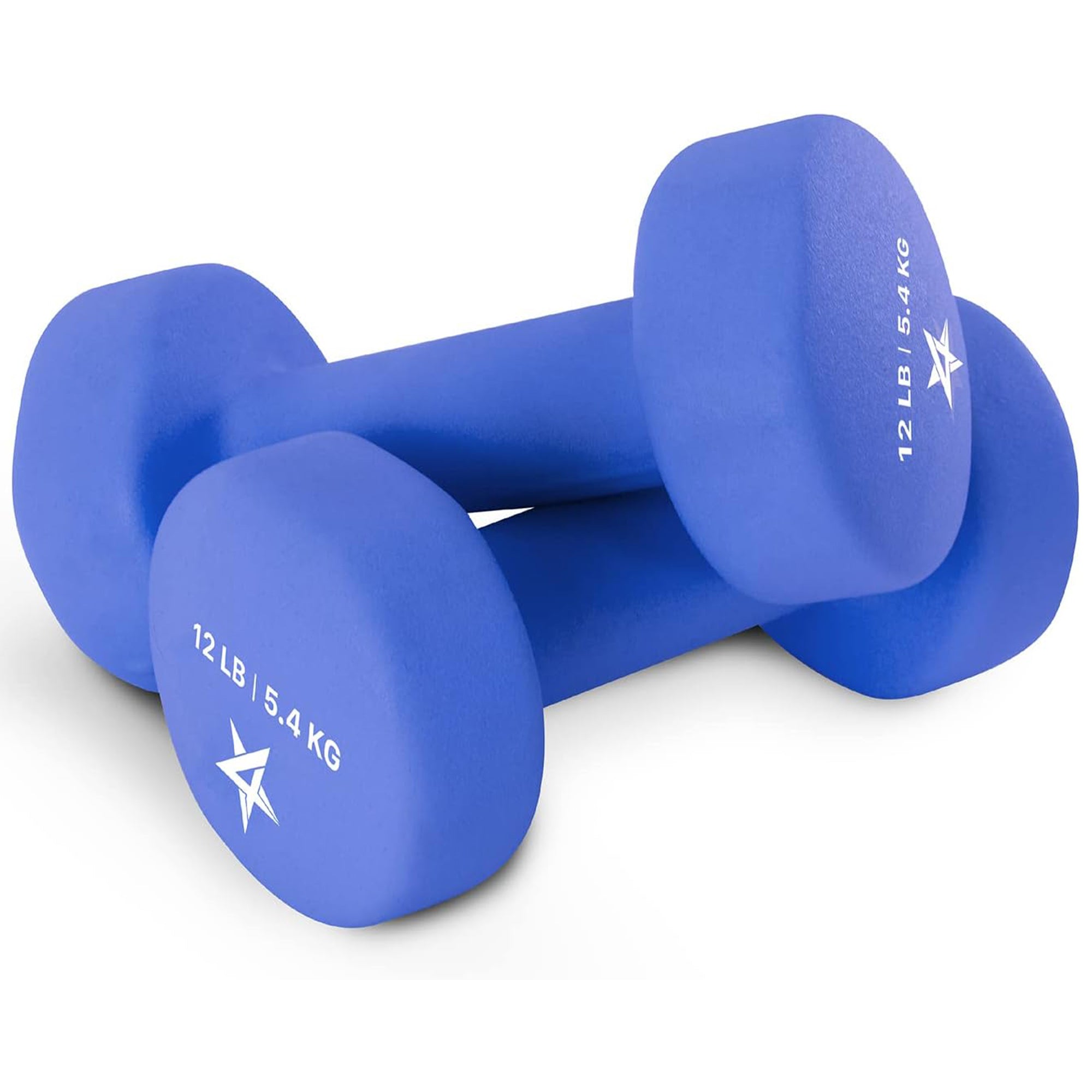 Yes4All 12 Pound Hex Dumbbells,1 Pair Neoprene Cast Iron Hand Weights (Open Box)