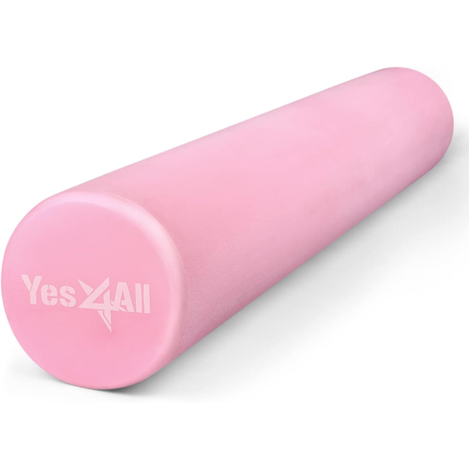 Yes4All EVA Firm Foam Round Back Roller for Pilates, Exercise or Yoga, 36", Pink - VMInnovations