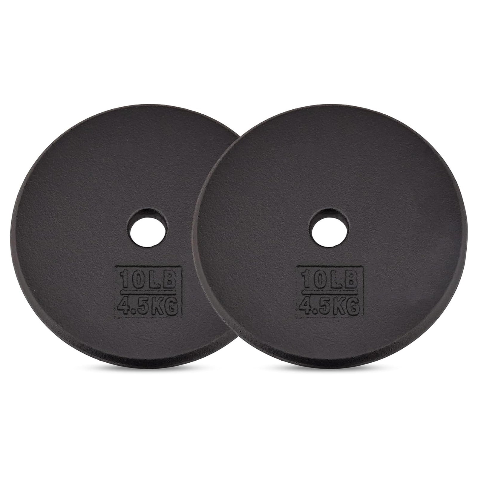Yes4All 2 Pack Cast Iron Barbell Weight Plates with 1" Center Hole 10 Pounds - VMInnovations