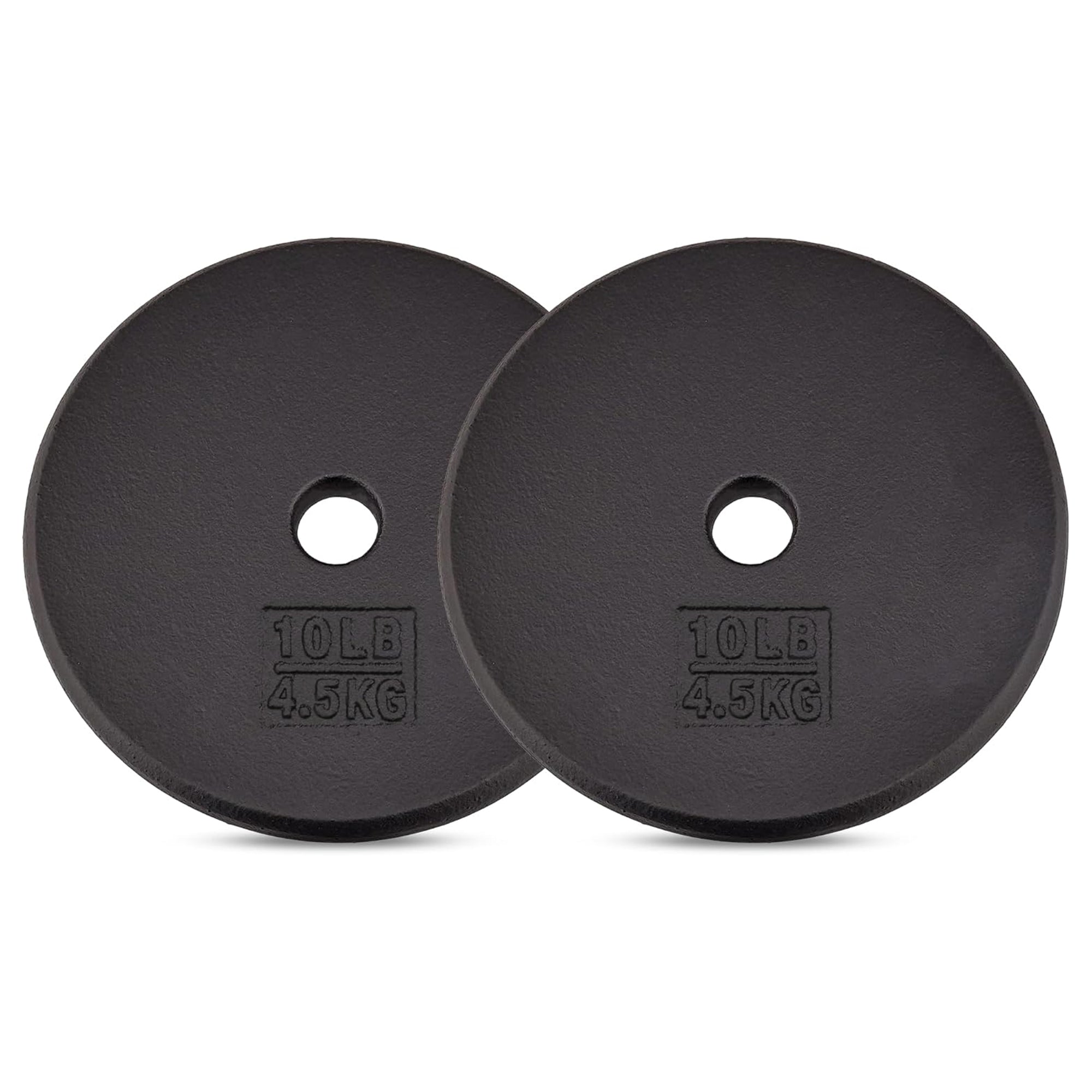 Yes4All 2 Pack Cast Iron Barbell Weight Plates with 1" Center Hole (Open Box)