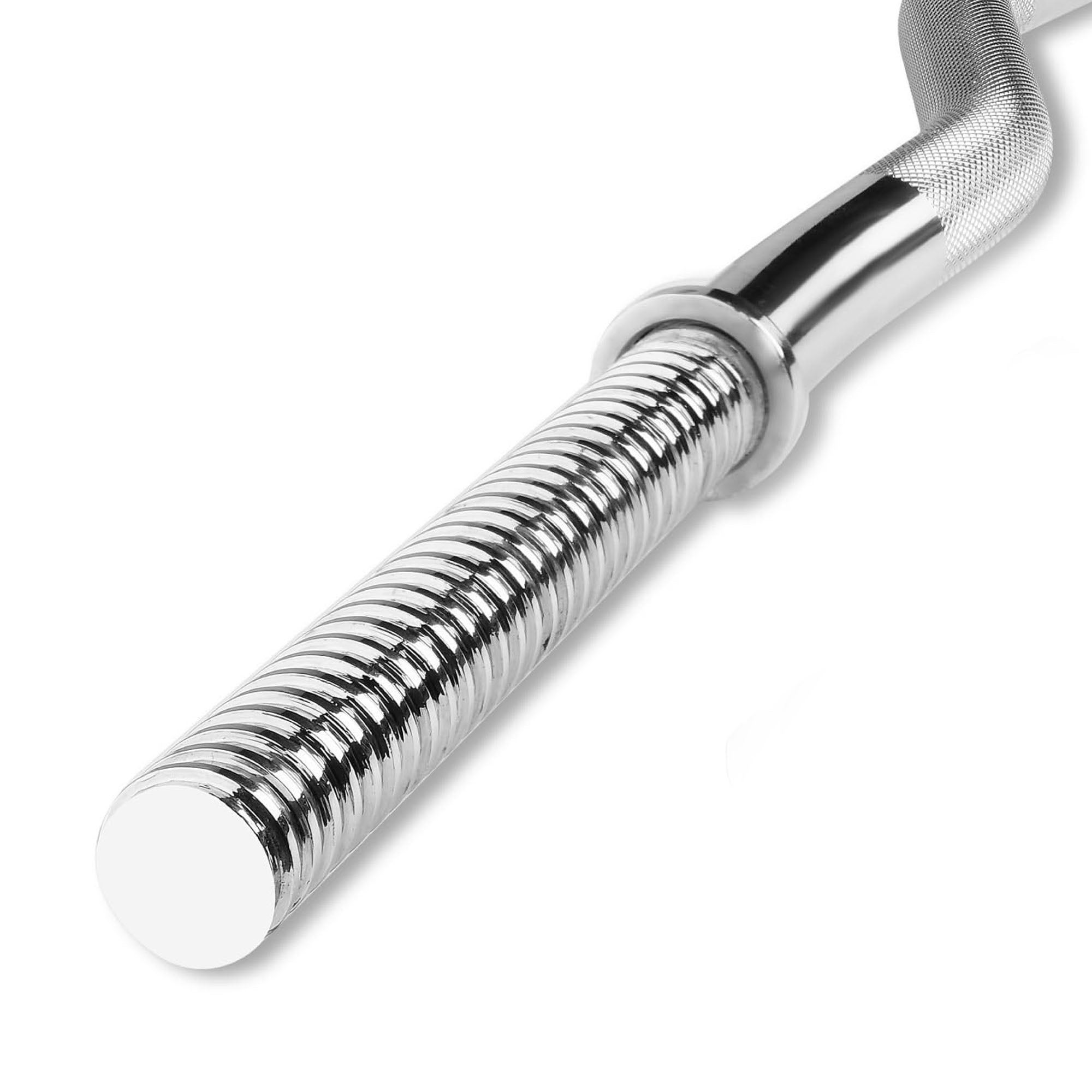 Yes4All 42" Metal Weightlifting Knurled Curl Bar, Lifts Up to 480 Lb (Open Box)
