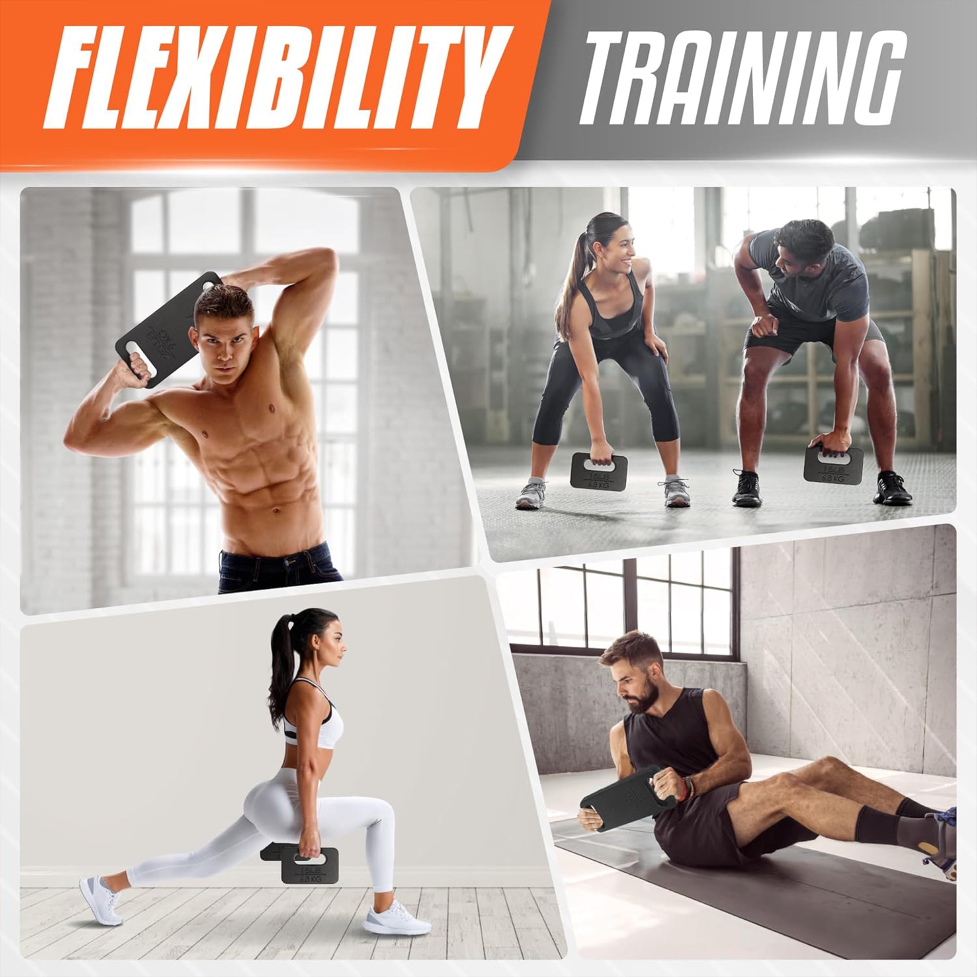 Yes4All Cast Iron Rucking Weight w/ Ergonomic Rounded Handle, Single, (Open Box) - VMInnovations
