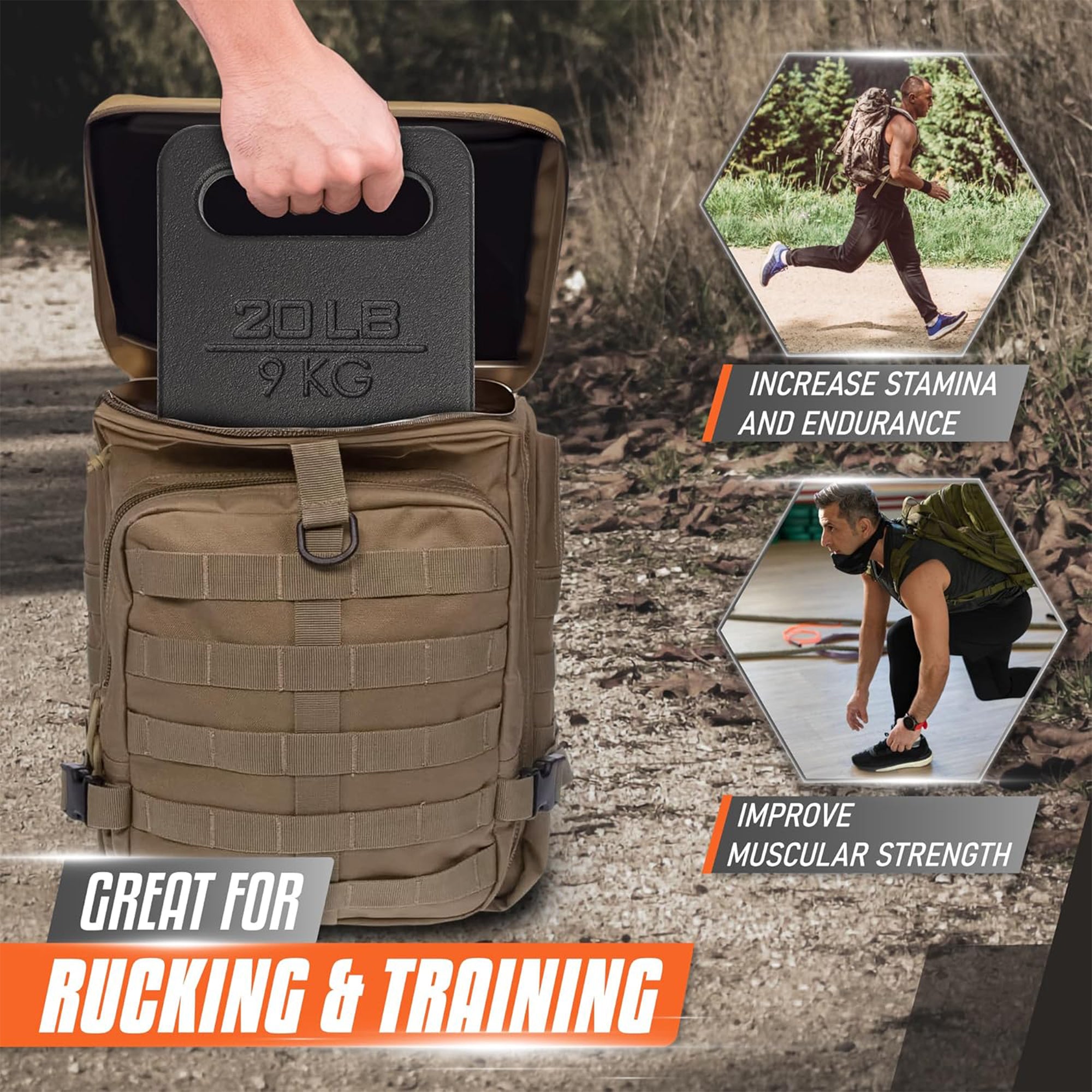 Yes4All Cast Iron Rucking Weight w/ Ergonomic Rounded Handle, Single, (Open Box)