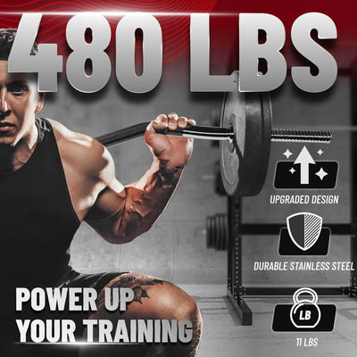 Yes4All 42 Inch Metal Weightlifting Knurled Curl Bar, Lifts Up to 480 Lb, (Used) - VMInnovations
