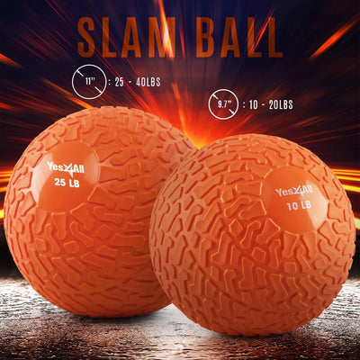 Yes4All 25Lb Slam Ball, Durable Sand Filled Workout Weight Ball, (Open Box) - VMInnovations