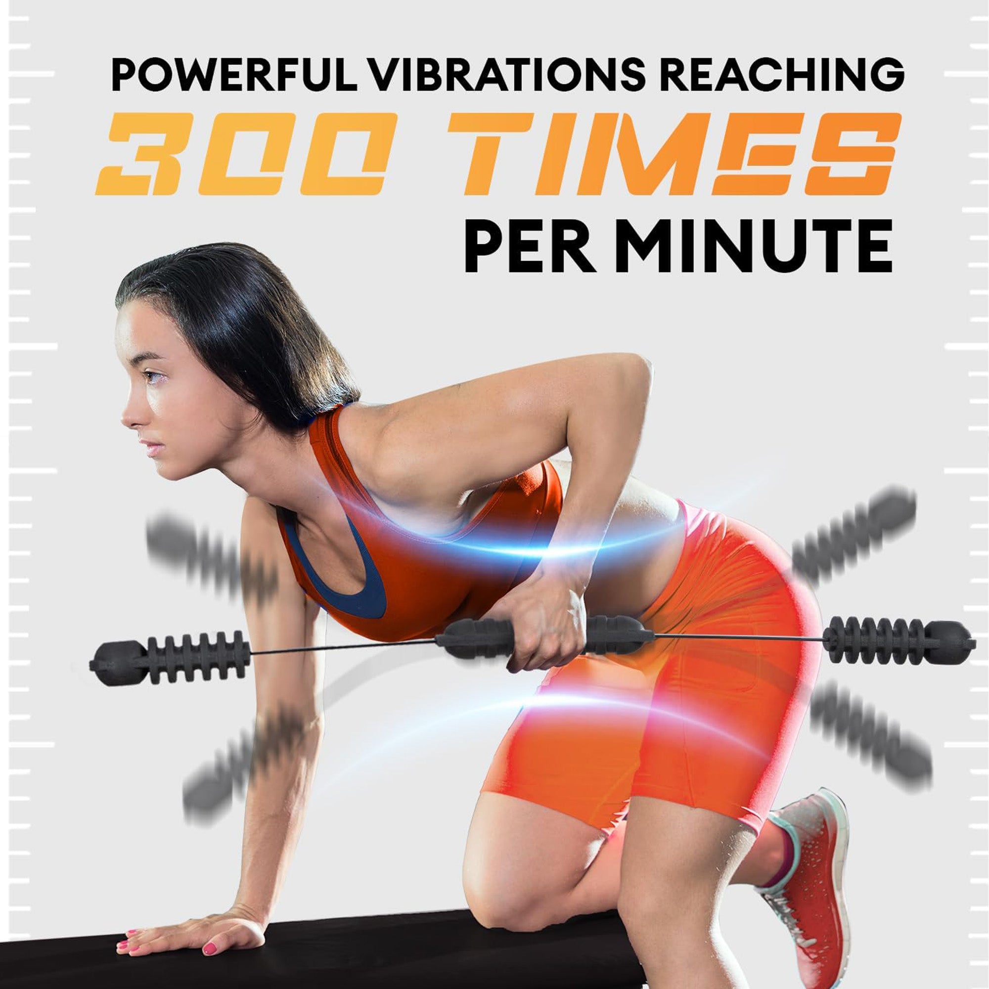 Flex Bar, Elastic Fitness Vibration Fitness Bar for Muscle Strength (Open Box)