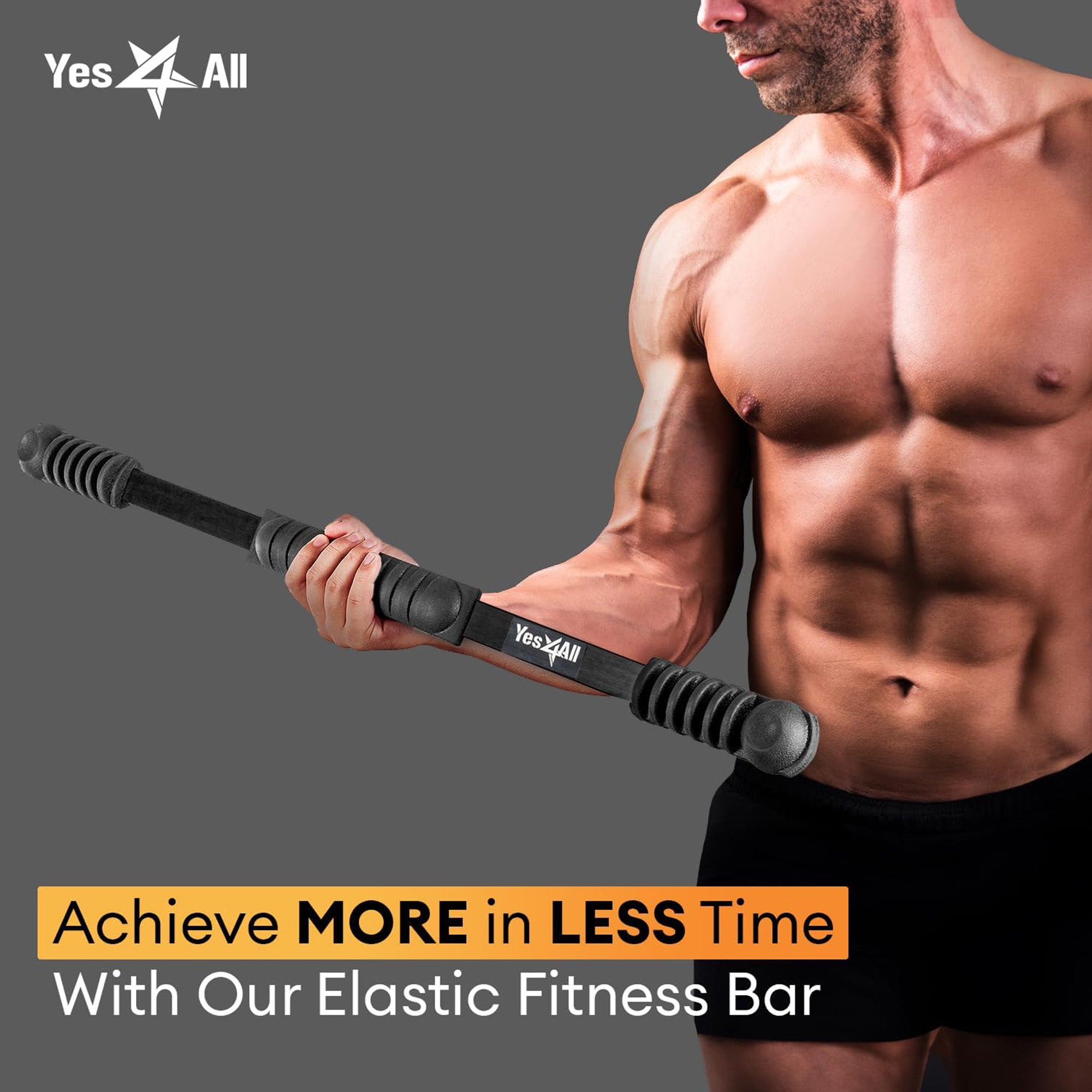 Yes4All Flex Bar, Elastic Fitness Vibration Fitness Bar for Muscle Strength (Used) - VMInnovations