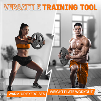 Yes4All Single Cast Iron Olympic Weight Plate with Tri-Grip Handles, (Open Box) - VMInnovations