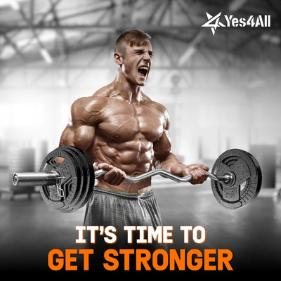 Yes4All Single Cast Iron Olympic Weight Plate with Tri-Grip Handles, (Open Box) - VMInnovations