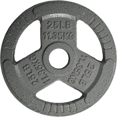 Yes4All Single Cast Iron Olympic Weight Plate with Tri-Grip Handles, (Open Box) - VMInnovations
