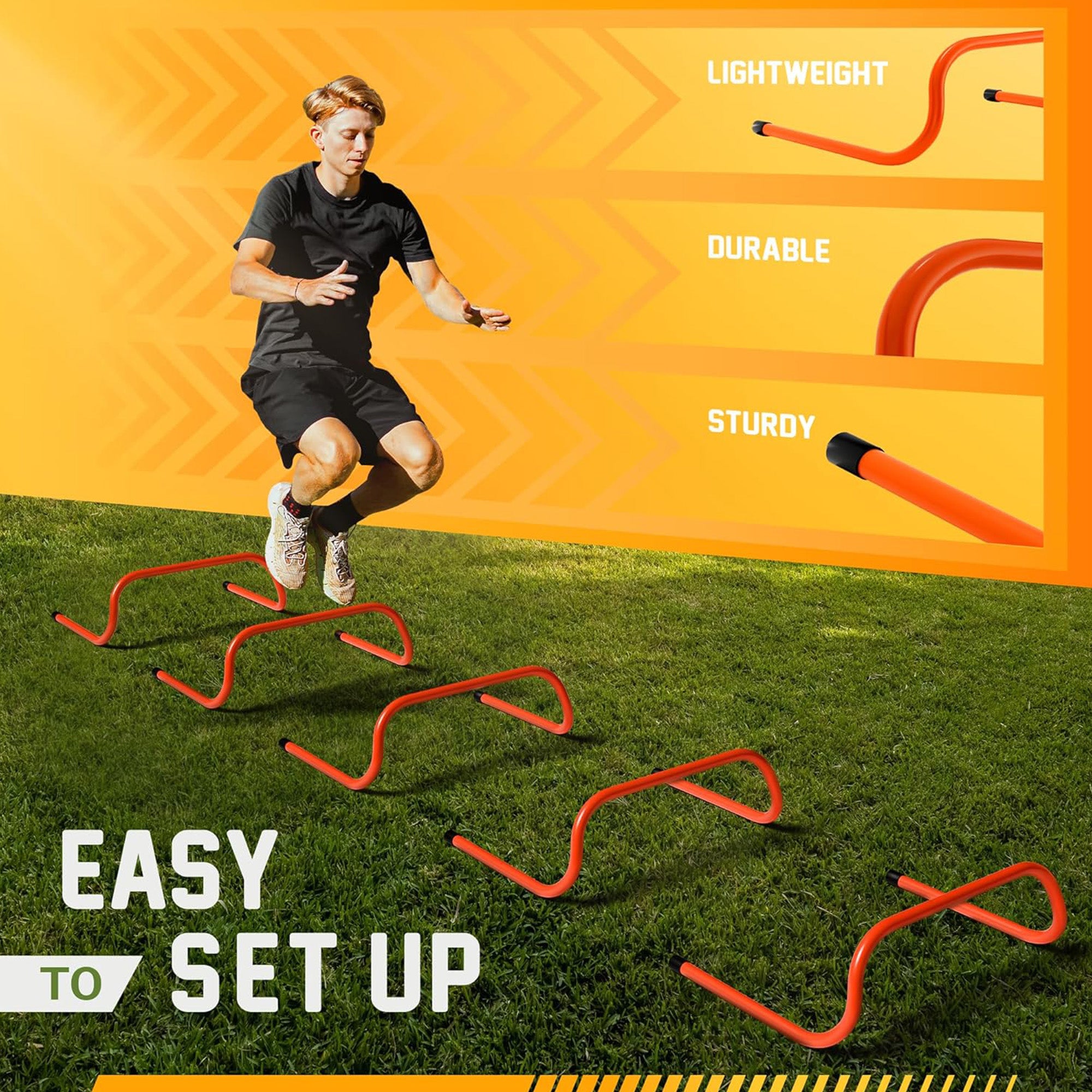 Yes4All Agility Speed Training Hurdles for Sports Athletes, Pack of 5 (Used)