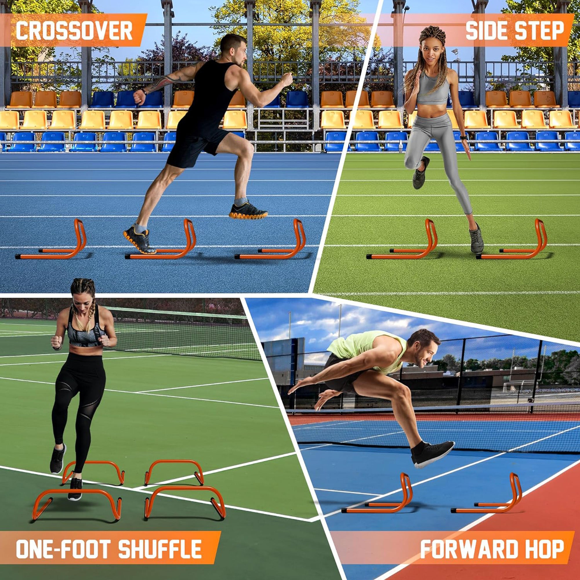 Yes4All Agility Speed Training Hurdles for Sports Athletes, Pack of 5,(Open Box)