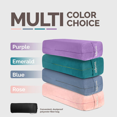 Yes4All Triple-Layer Sponge Bolster Pillow with Memory Foam for Yoga, (Open Box) - VMInnovations