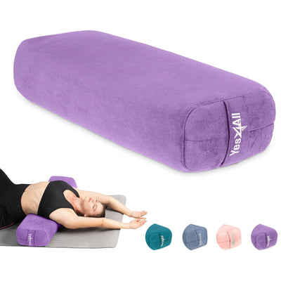 Yes4All Triple-Layer Sponge Bolster Pillow with Memory Foam for Yoga, (Open Box) - VMInnovations