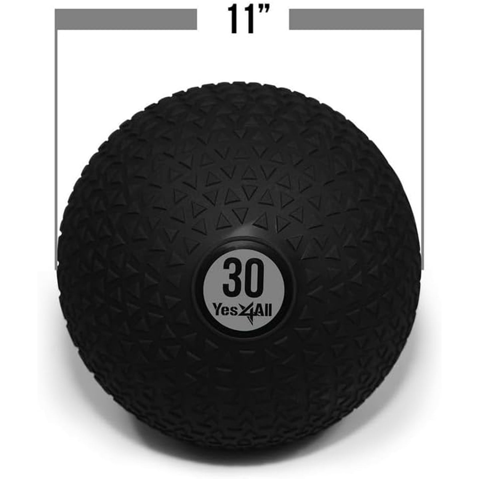 Yes4All 30Lb Slam Ball, Durable Sand Filled Workout Weight Ball,Black (Triangle) - VMInnovations