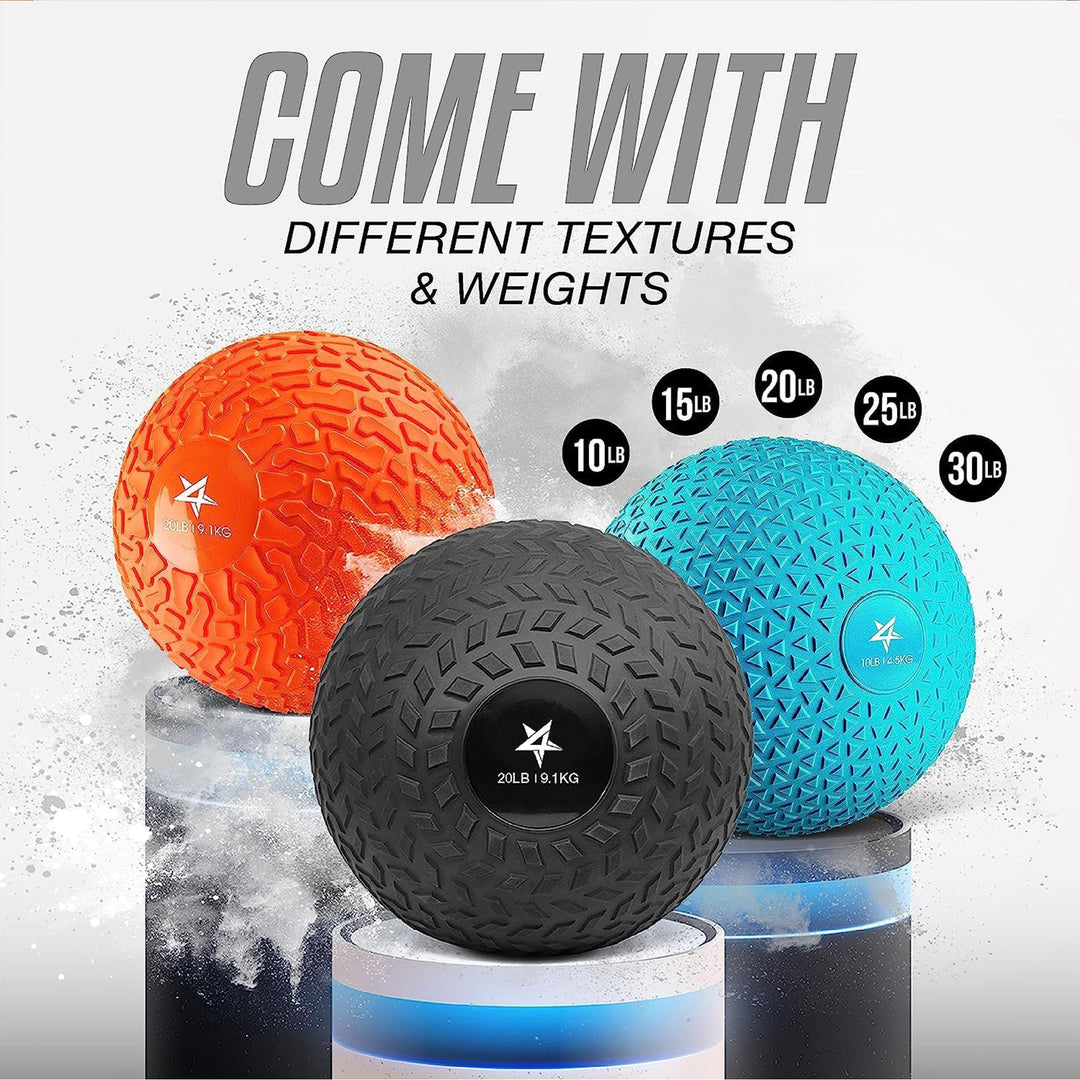 Yes4All 30Lb Slam Ball, Durable Sand Filled Workout Weight Ball,Black (Triangle) - VMInnovations