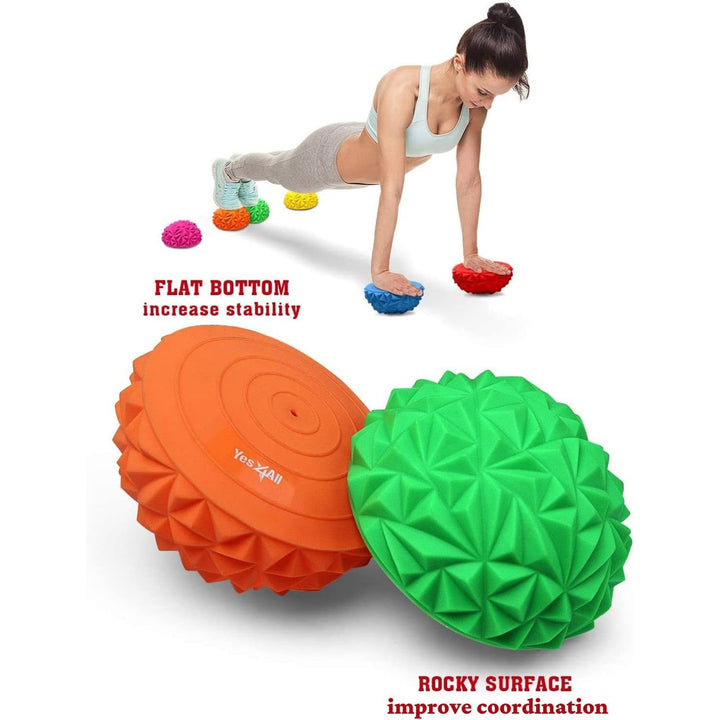 Yes4All Hedgehog Balance Pods for Exercise and Core Body Balancing, Set of 9 - VMInnovations