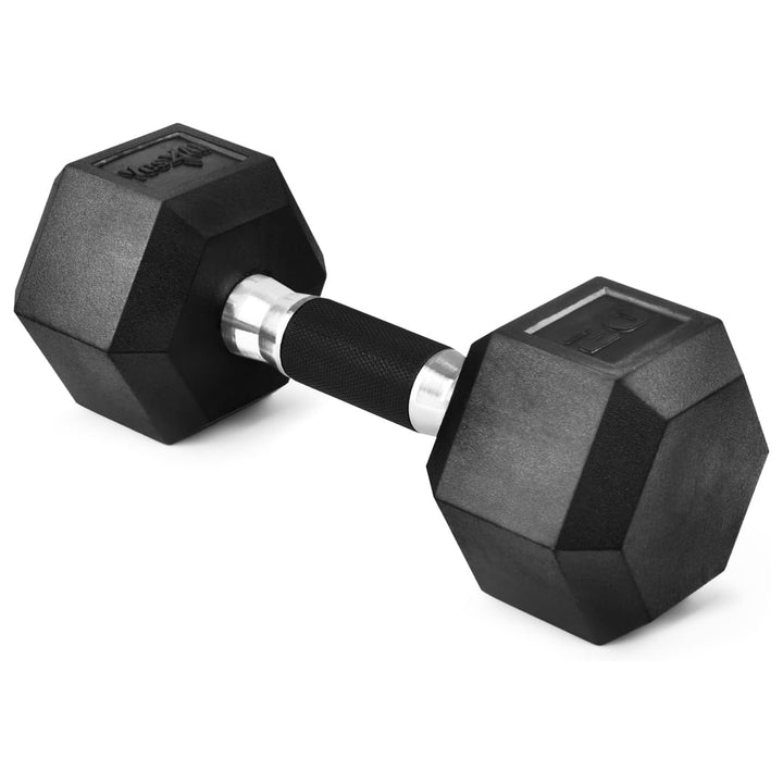 Yes4All Cast Iron Hex Dumbbell with Rubber Grip and PVC Coating, 20 Pounds - VMInnovations