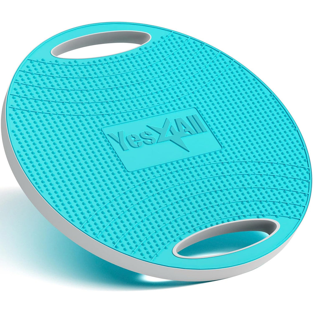 Yes4All Wobble Balance Board, Plastic Stability Trainer with Handles, Blue - VMInnovations