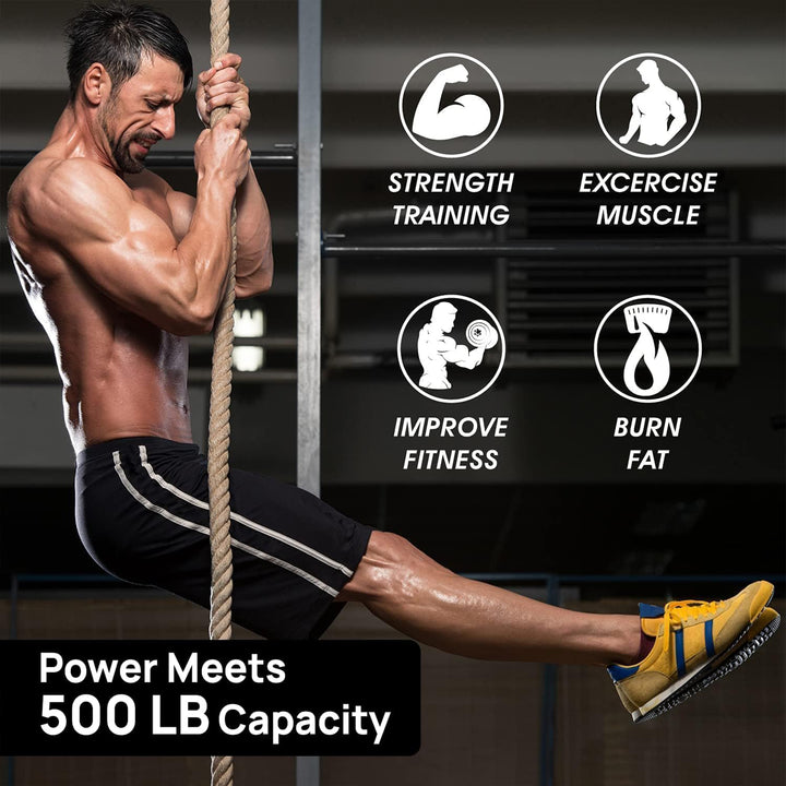 Yes4All Gym Climbing Rope for Fitness, Strength Training and Exercises, 20 Feet - VMInnovations