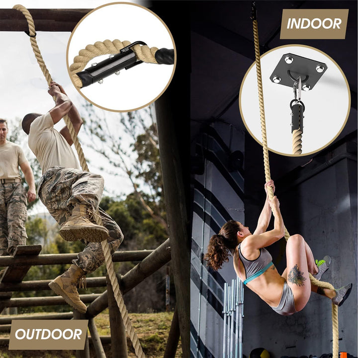 Yes4All Gym Climbing Rope for Fitness, Strength Training and Exercises, 20 Feet - VMInnovations