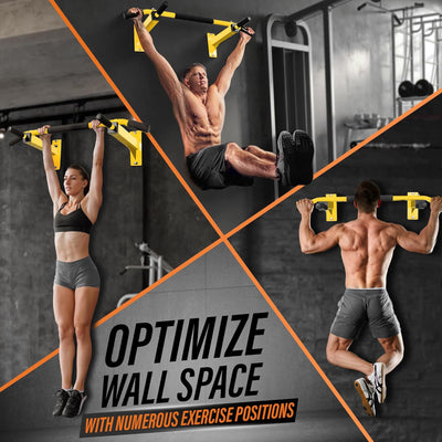 Yes4All Wall Mounted Pull Up/Chin Bar for Home Gym Strength Training (Open Box)