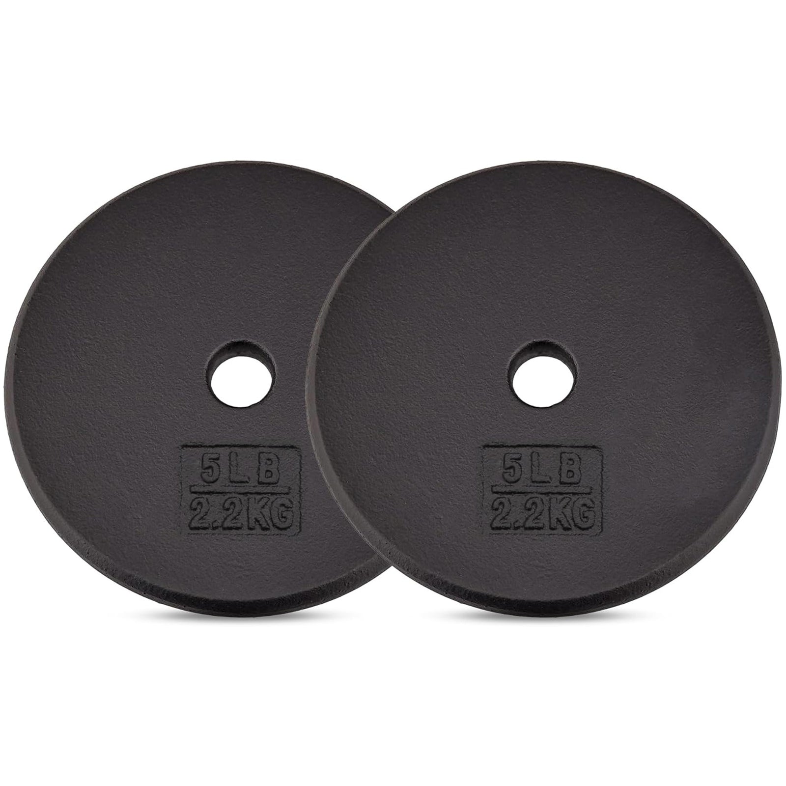 Yes4All 2 Pack Cast Iron Barbell Weight Plates with 1" Center Hole 15 Pounds - VMInnovations