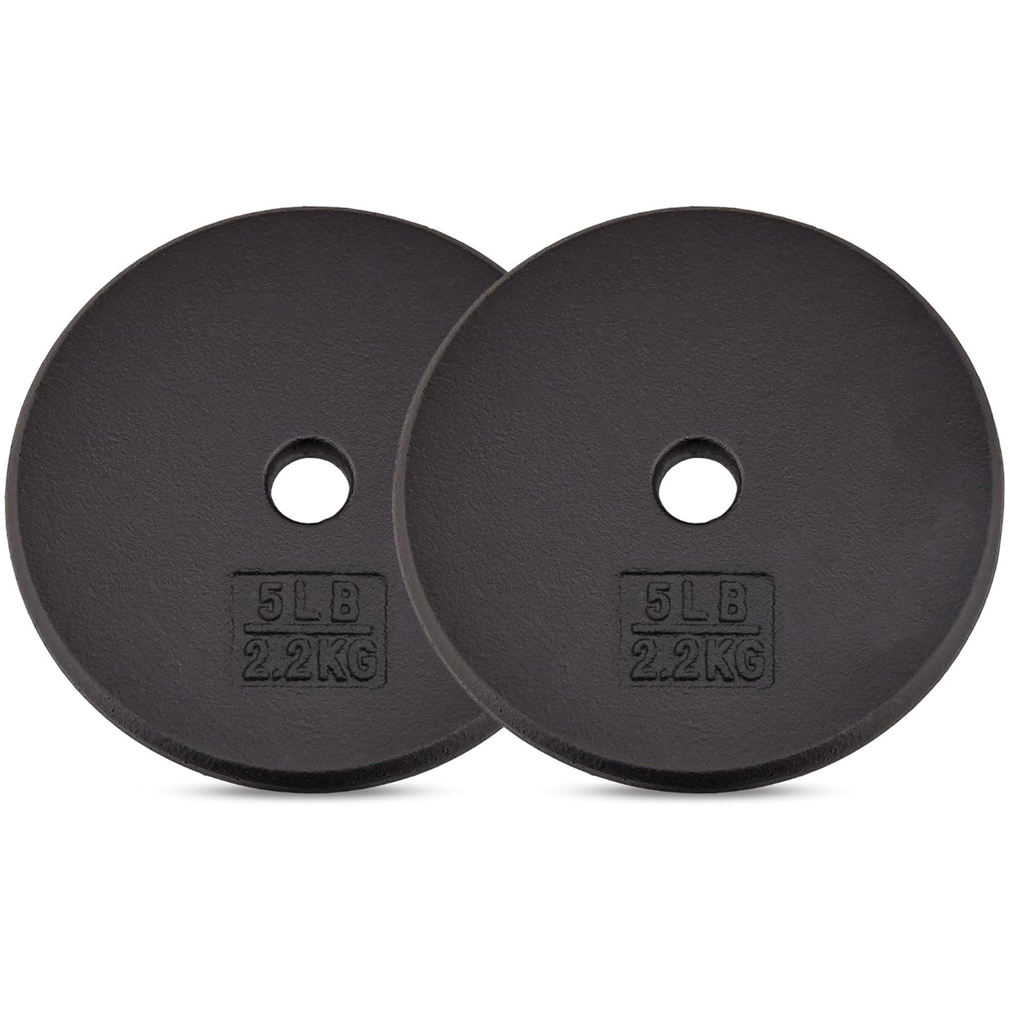 Yes4All 2 Pack Cast Iron Barbell Weight Plates with 1" Center Hole 15 Pounds - VMInnovations