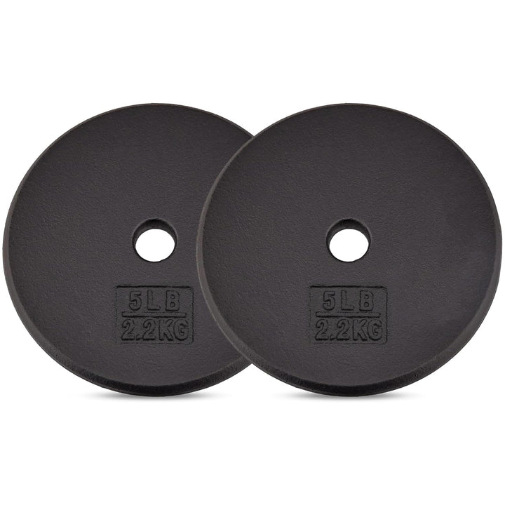 Yes4All 2 Pack Cast Iron Barbell Weight Plates with 1" Center Hole 15 Pounds - VMInnovations