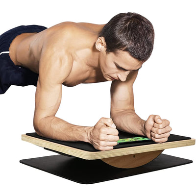 Yes4All 350 Lb Wooden Anti-Slip and Wobble Balance Board for Leg Workouts (Open Box)