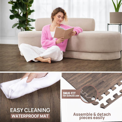Yes4All Interlocking Foam Exercise Mat, 24"x24", 48 Sq Ft (Open Box)