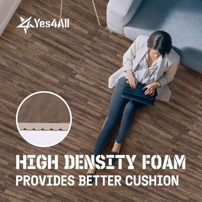 Yes4All Interlocking Foam Exercise Mat, 24"x24", 48 Sq Ft (Open Box)