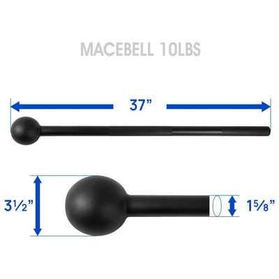 Yes4All Steel Mace Bell for Strength Training, and Forearms Workouts, (Open Box) - VMInnovations