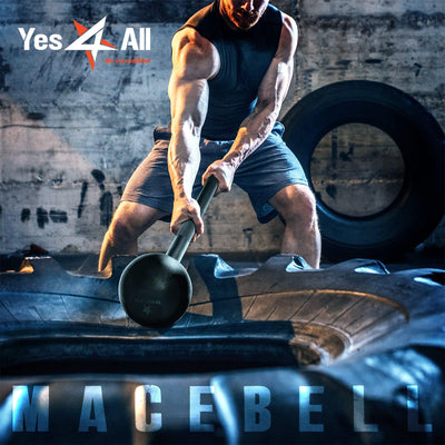 Yes4All Steel Mace Bell for Strength Training, and Forearms Workouts, (Open Box) - VMInnovations