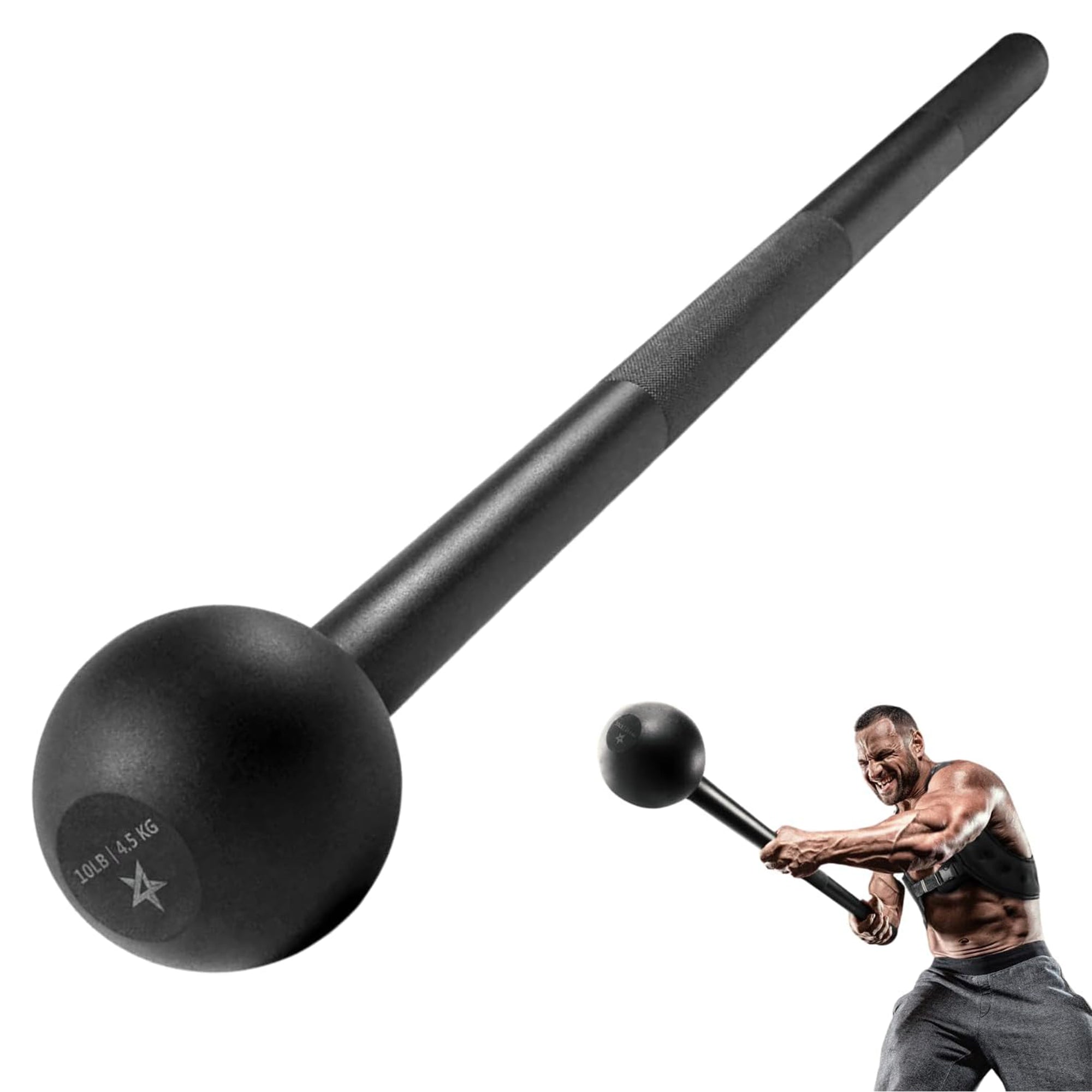 Yes4All Steel Mace Bell for Strength Training, and Forearms Workouts, (Open Box)
