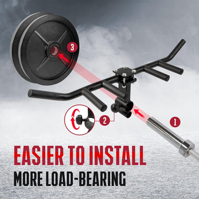 Yes4All Multi Grip Rowing Handle, T-Row Attachment, Fits 1" & 2" Bar (Open Box) - VMInnovations