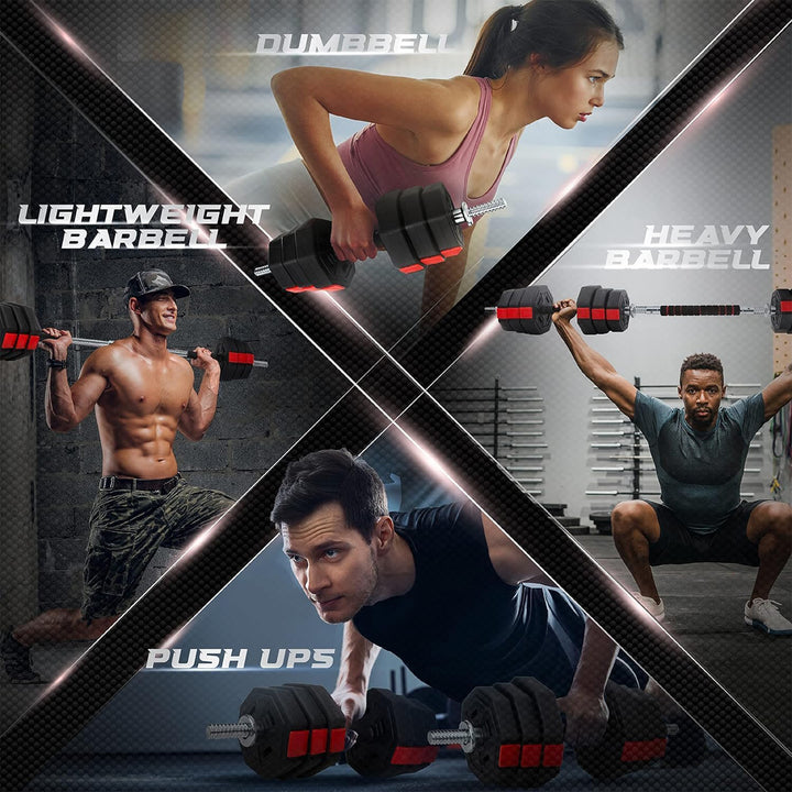 Yes4All Adjustable Dumbbell Set with Connector, Hexagon Plates, and Lock Collars - VMInnovations