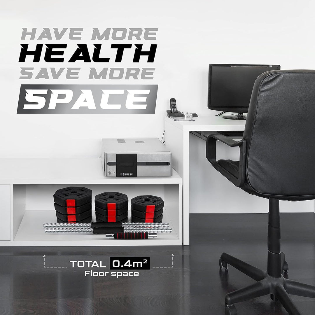 Yes4All Adjustable Dumbbell Set with Connector, Hexagon Plates, and Lock Collars - VMInnovations