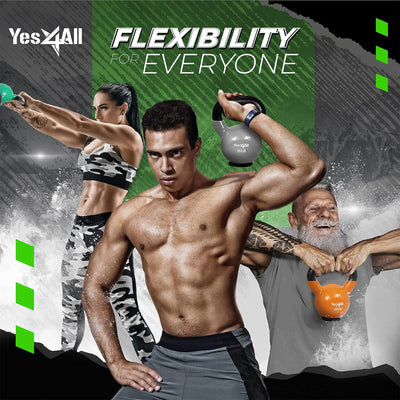 Yes4All 25 Pound Kettlebell, Vinyl Coated Cast Iron Weight w/Rubber Base, Green - VMInnovations